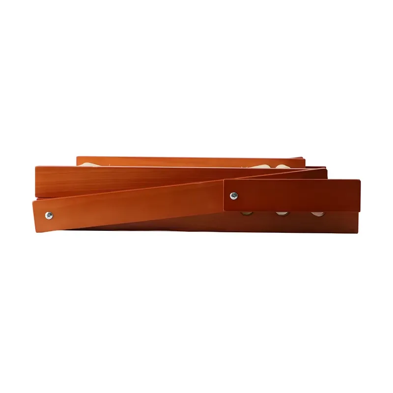 Wooden beach chair folded flat for storage